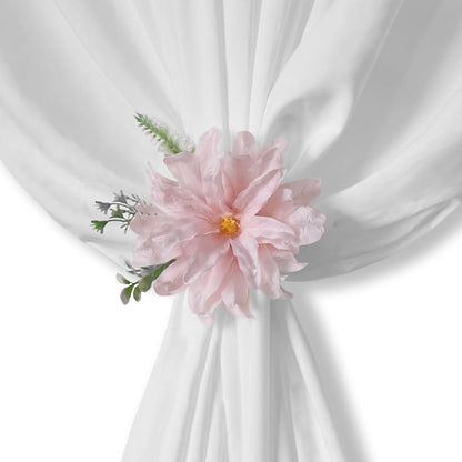 Cute Curtain Holdbacks 2 Pcs Decorative Tiebacks for Drapes, Tie Backs for Curtains, Natural Chic Window Treatments Home Decor Drapery Holder, Light Pink