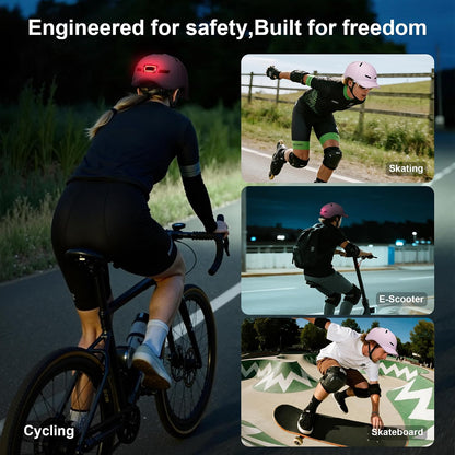 Adult Bike/Scooter Helmet RearLight Safety Certified