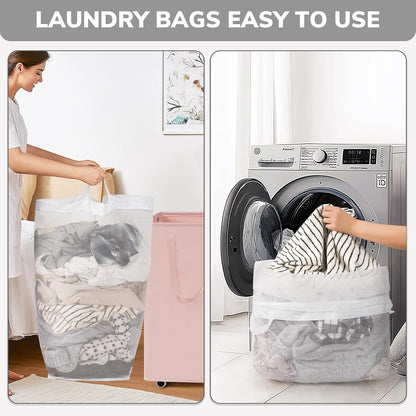 75L Laundry Hamper with Wheels, Dorm Room Essentials for Girls