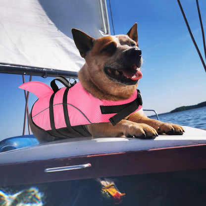 Small Dog Life Jacket Shark Light Puppy Life Vest for Swimming