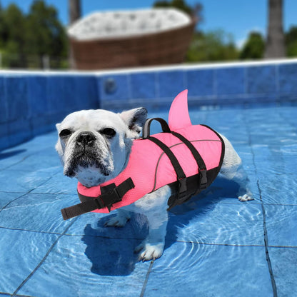 Small Dog Life Jacket Shark Light Puppy Life Vest for Swimming