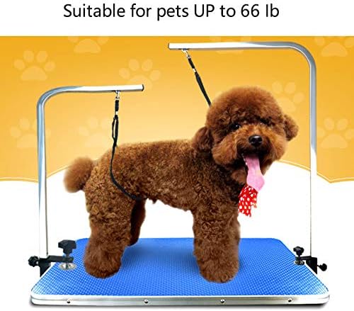 CLCK 4 Pack Pet Dog Grooming Loops - Nylon Restraint Noose Adjustable Fixed Dog Cat Safety Rope for Pet Grooming Table Bathtub Dog Bathing Supplies - 22 inches (4Pack)