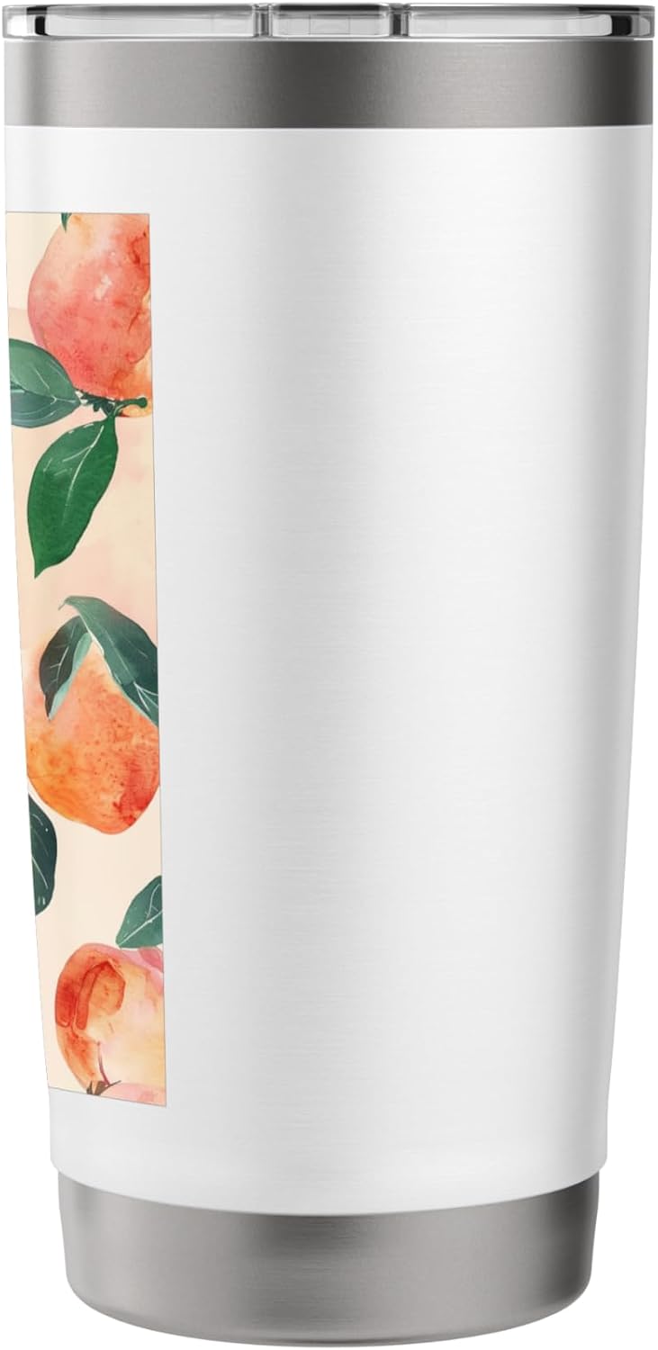 Simple Peach Pattern Art Stainless Steel Insulated Tumbler
