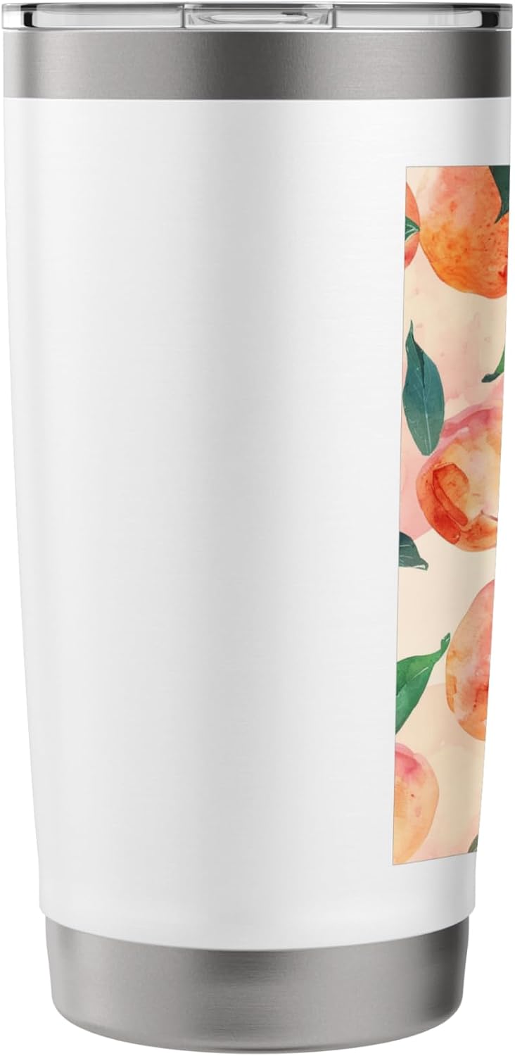 Simple Peach Pattern Art Stainless Steel Insulated Tumbler