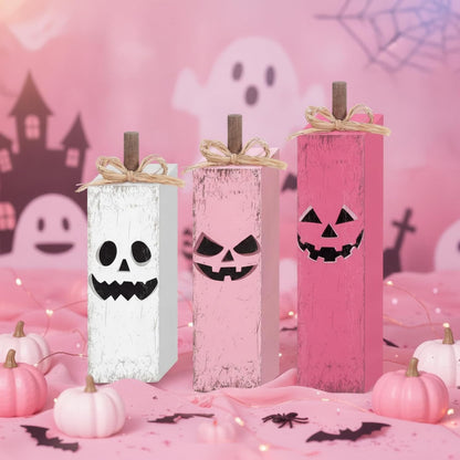 3 Pcs Pink Halloween Table Decor, Pink Ghost Table Centerpieces
