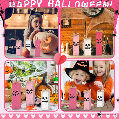 3 Pcs Pink Halloween Table Decor, Pink Ghost Table Centerpieces