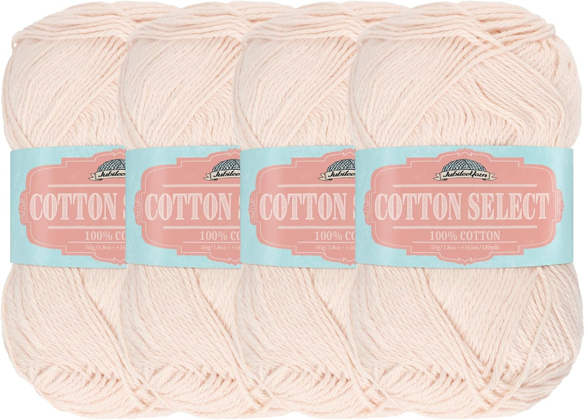 JubileeYarn Cotton Select Yarn - Blushed Peach - 4 Skeins