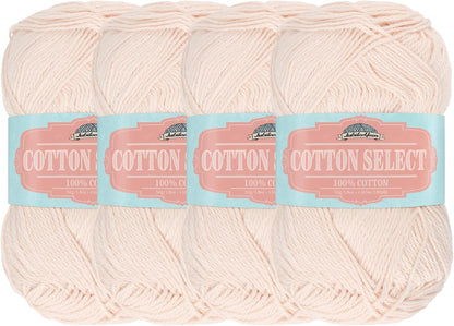 JubileeYarn Cotton Select Yarn - Blushed Peach - 4 Skeins
