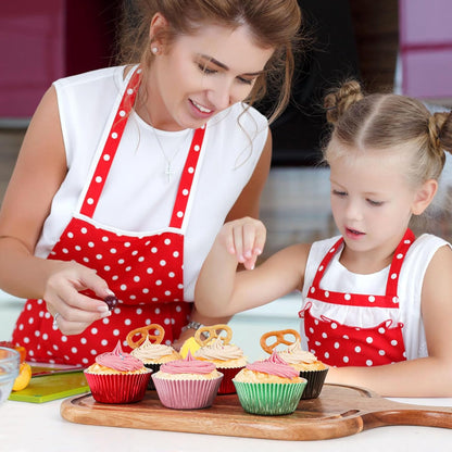 Pink Foil Cupcake Muffin Liners Standard Size Baking Cups 150-Pack - Premium Greaseproof & Sturdy