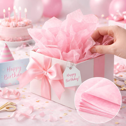 160 Sheets Pink Tissue Paper for Gift Bags, Assorted Pink, 14 x 20 Inch