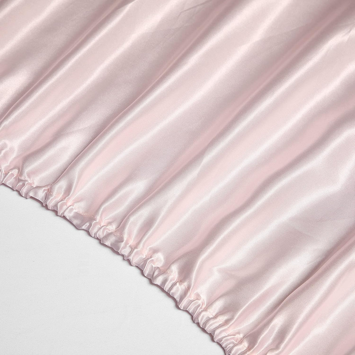 HommxJF 4PCS Blush Pink Satin Sheets Queen Size Silky Sheets Sets Lightweight Soft Bedding Sets with 1 Flat Sheet+1 Deep Pocket Fitted Sheet+2 Pillowcases (Blush Pink, Queen)