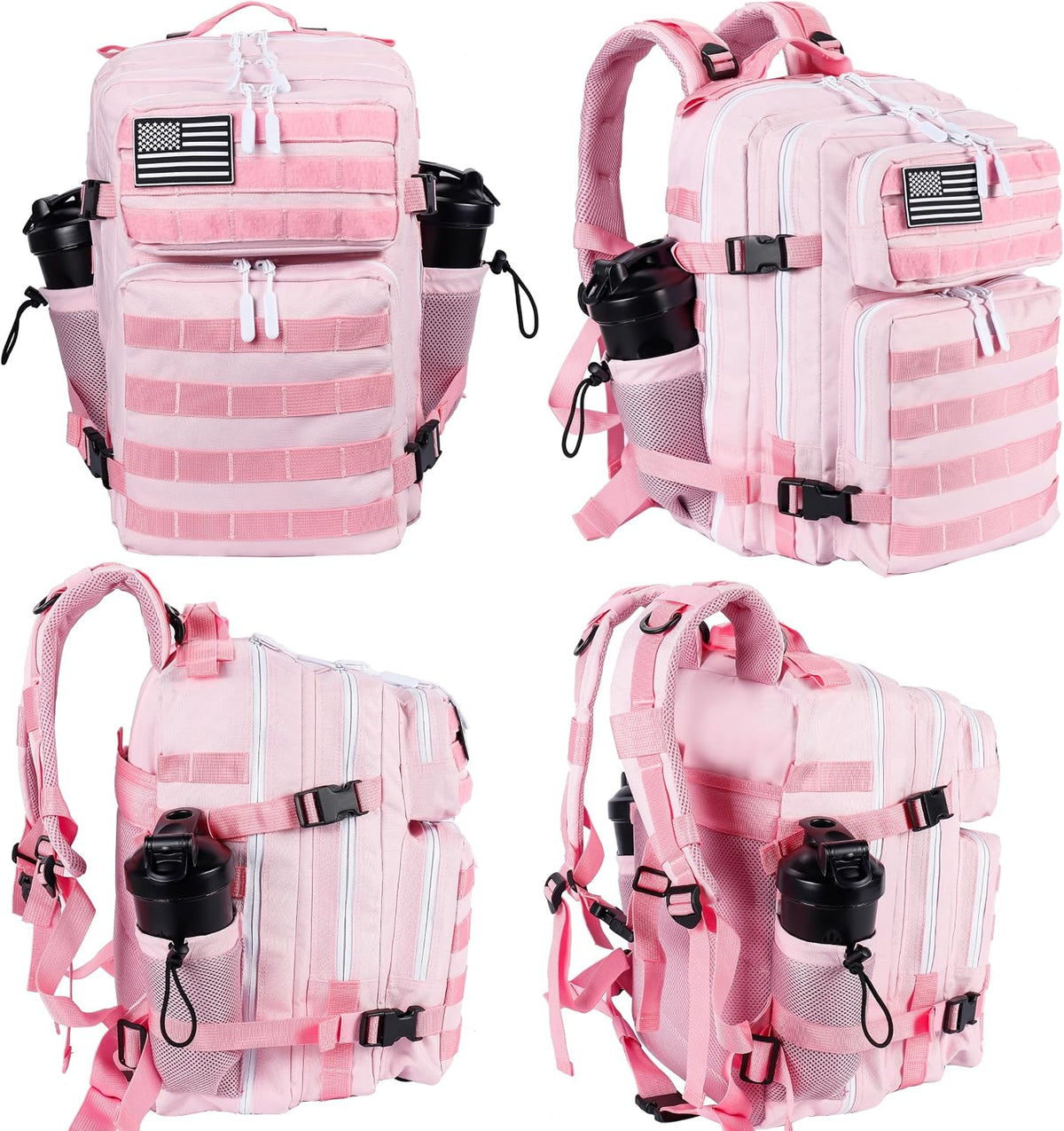 Tactical Military Backpack for Men and Women 25L/35L Army Assault Pack Bag Small Rucksack with Bottle Holder