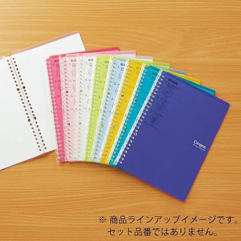Kokuyo Smart Ring Binder, B5 Light Pink Binder Notebook, Up to 25 Sheets