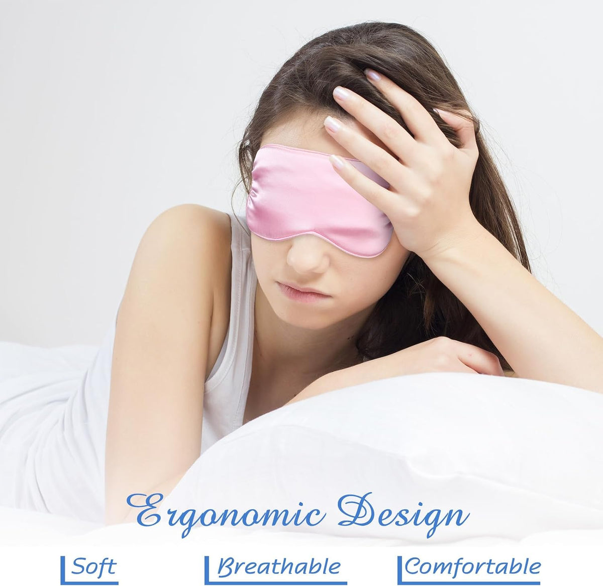 4 Pcs Silk Sleep Mask Smooth Soft Eye Mask Satin Eyeshade Adjustable