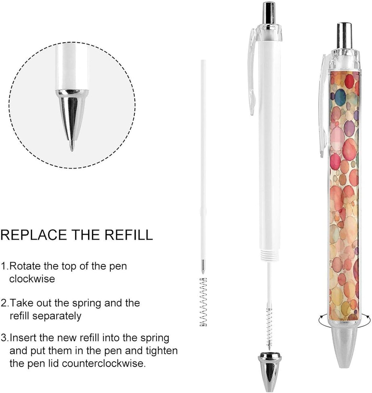 Light Beige And Peach Ball Point Pen Retractable Black Ink Ballpoint Pens with Super Soft Grip Medium Point Office Pens 2 PCS