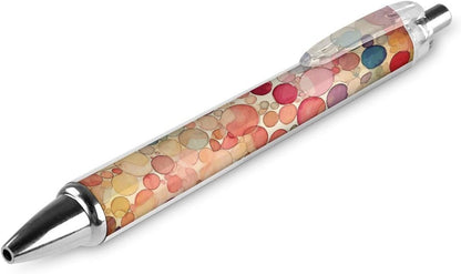Light Beige And Peach Ball Point Pen Retractable Black Ink Ballpoint Pens with Super Soft Grip Medium Point Office Pens 2 PCS