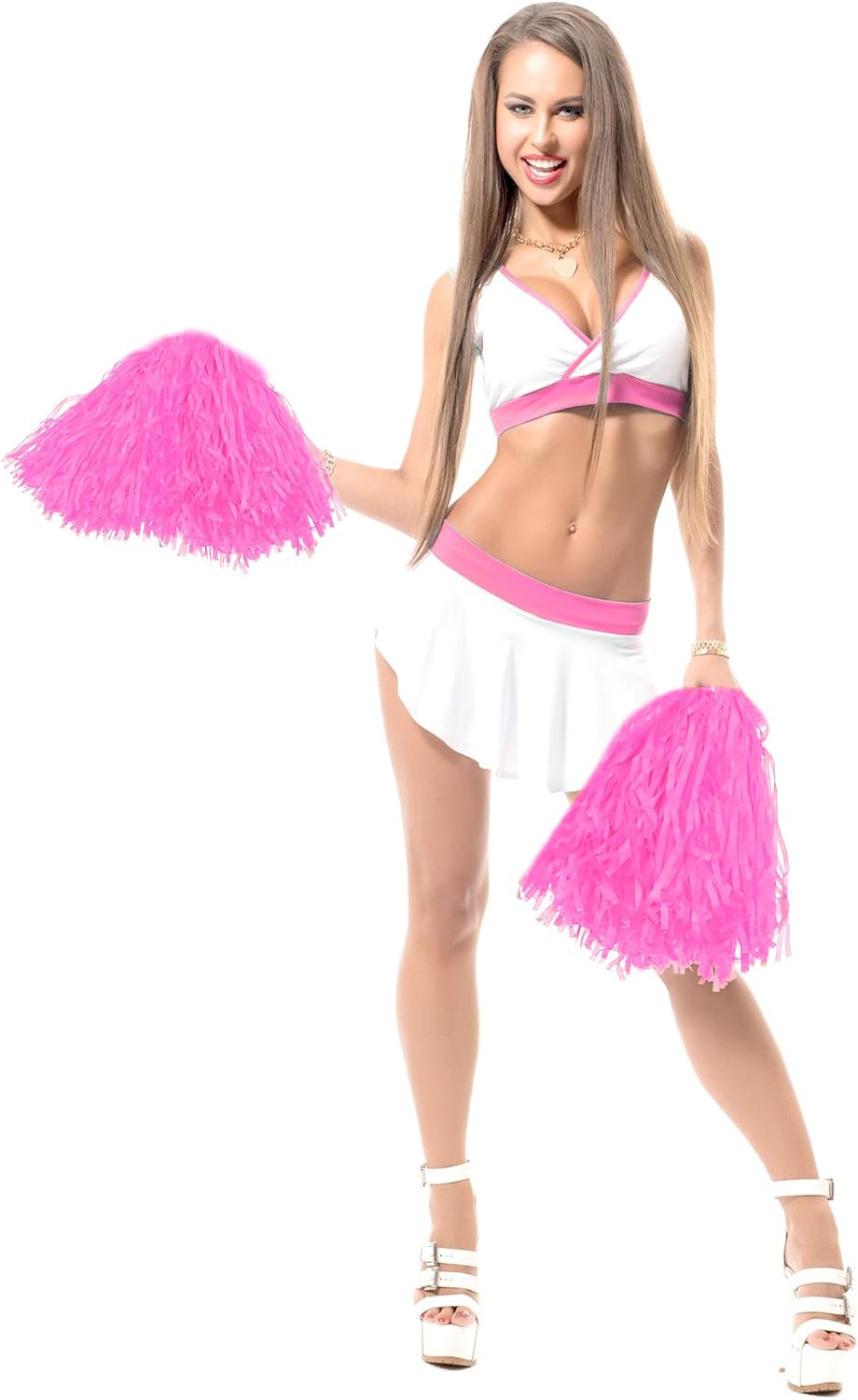 12 Pack Cheerleading Pom Poms for Team Spirit