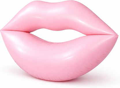 43.3 x 31.5 Inch Swimming Giant Pink Lips Pool Float Inflatable (1 PCS/2 PCS)