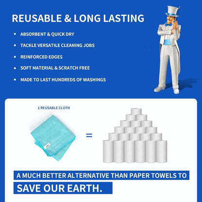 Microfiber Cleaning Cloths, Streak Free Microfiber Towels, 24 Pack