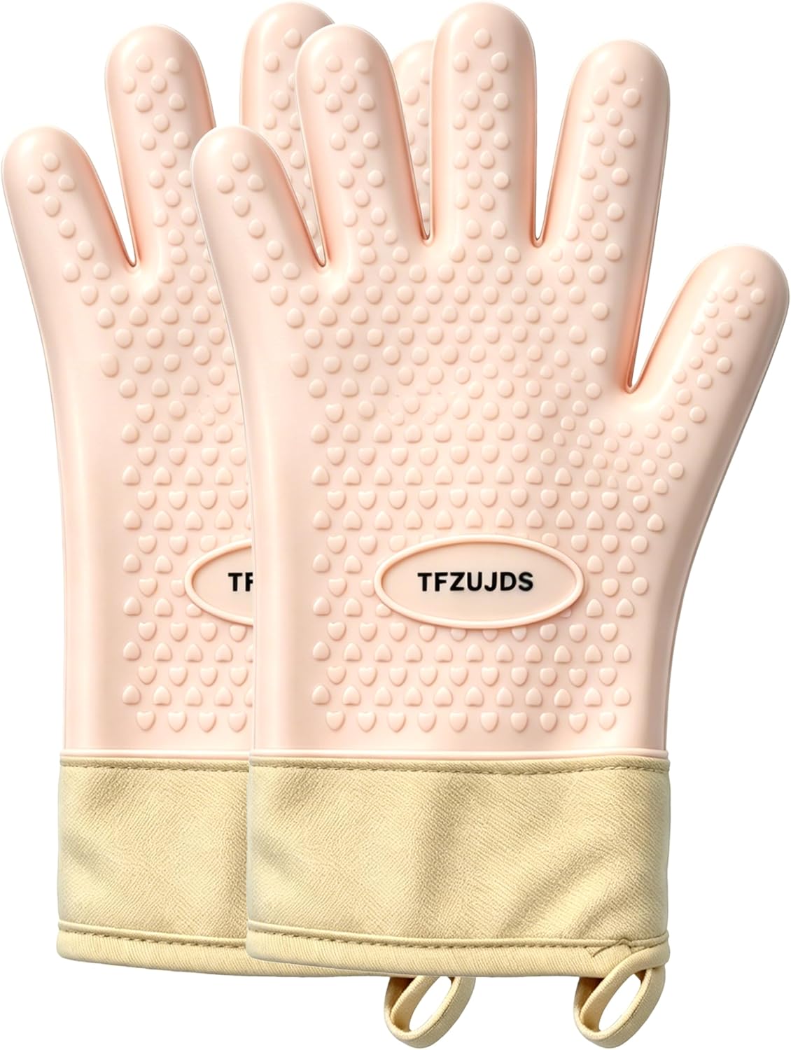 Silicone Oven Gloves with Fingers Heat Resistant 450°F in Kitchen