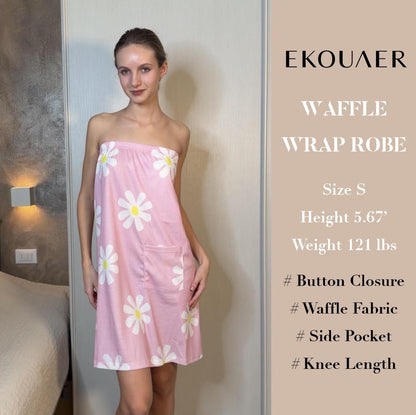 Waffle Robes For Women Bath Wraps Lightweight Bathrobe