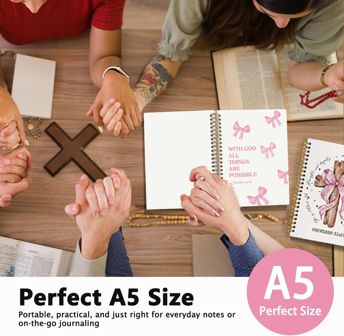 Bible Journal for Women, Christian Prayer Journal Notebook for Women