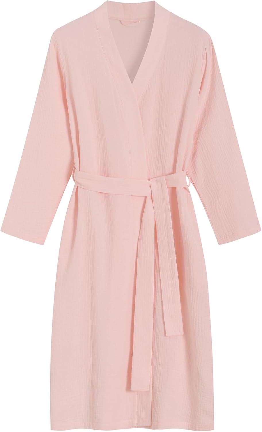 Women's Cotton Gauze Robe Lightweight Absorbent Bathrobe with Pockets