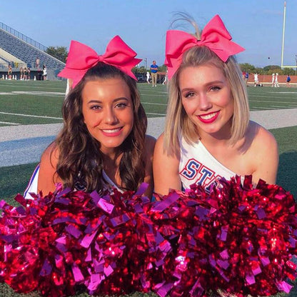 Pink Cheer Bows for Cheerleaders, Cheerleading Hair Bows for Girls