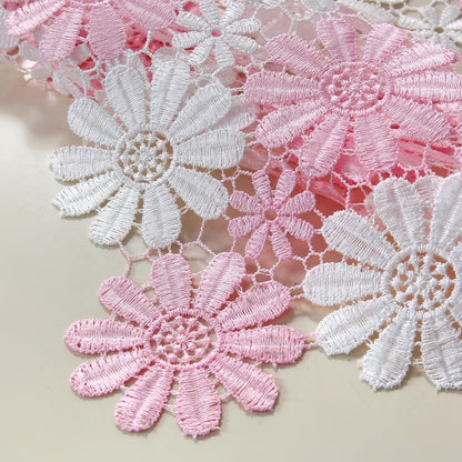 Pink Crochet Tablecloth Farmhouse Lace Table Cloth Retro Picnic Table Cover