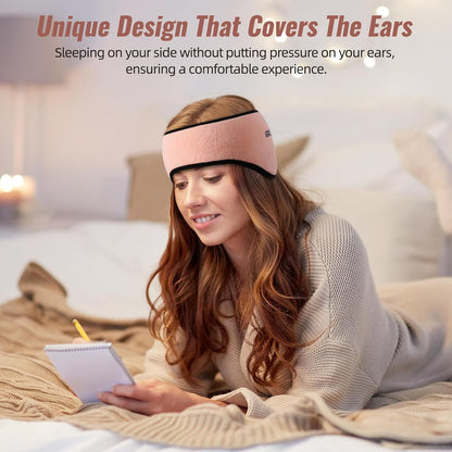 Sleep Mask & Earmuffs for Sleep - 2 in 1 Ear & Eye Mask with Ear Plugs