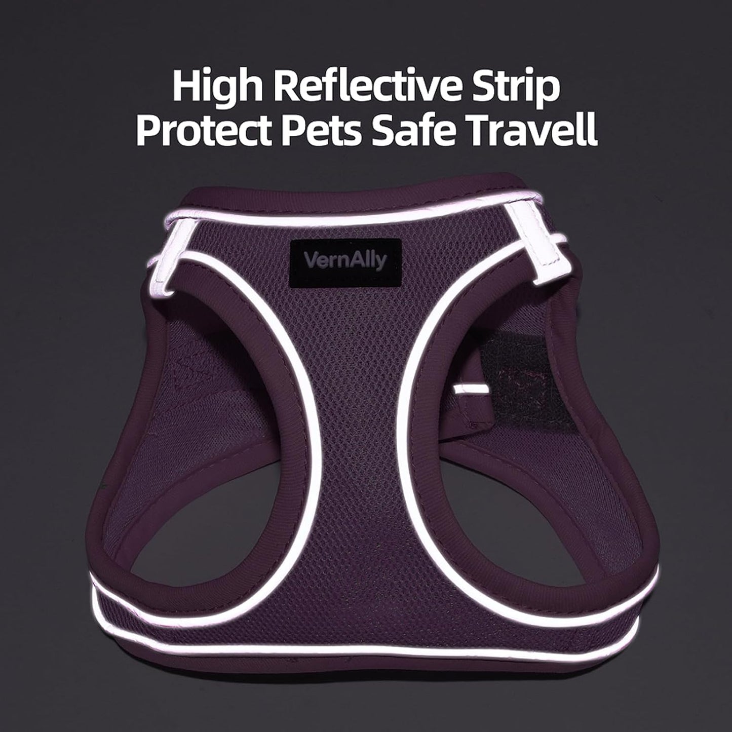 Sparkly Dog Harness Small Sized and Leash Set for Small Dogs Cats,Pink XS Puppy Harness, Step in Soft Dog Reflective Vest, Breathable Mesh Pet Harness. (Pink, XS)