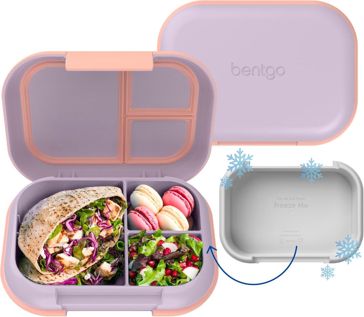 Chill Max Leak-Proof XL Bento-Style 3 or 4 Compartment Lunch Box
