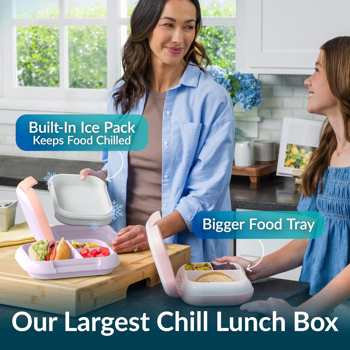 Chill Max Leak-Proof XL Bento-Style 3 or 4 Compartment Lunch Box