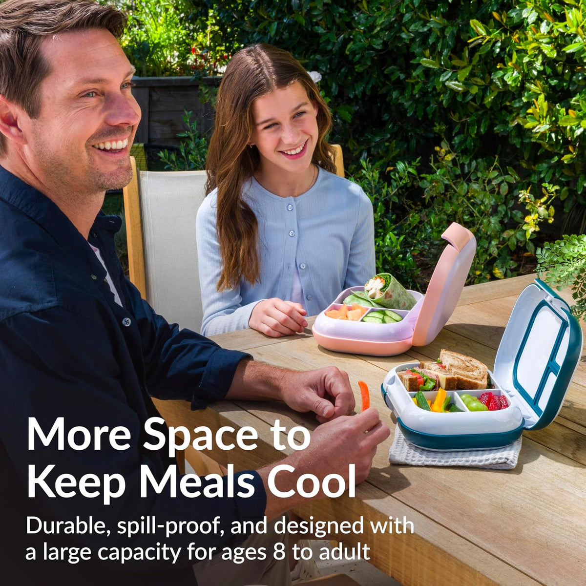 Chill Max Leak-Proof XL Bento-Style 3 or 4 Compartment Lunch Box