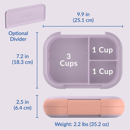 Chill Max Leak-Proof XL Bento-Style 3 or 4 Compartment Lunch Box
