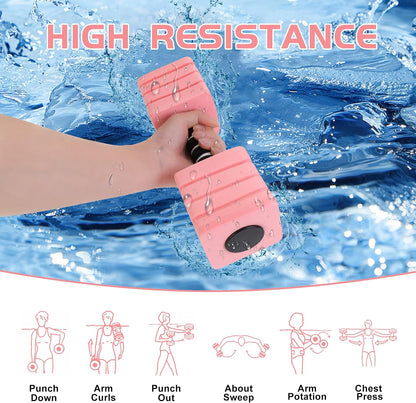 Water Weights for Pool Exercise, EVA-Foam Water Aerobics Equipment for Women,Kids,Seniors, Pool Weights Water Workouts Weight Loss