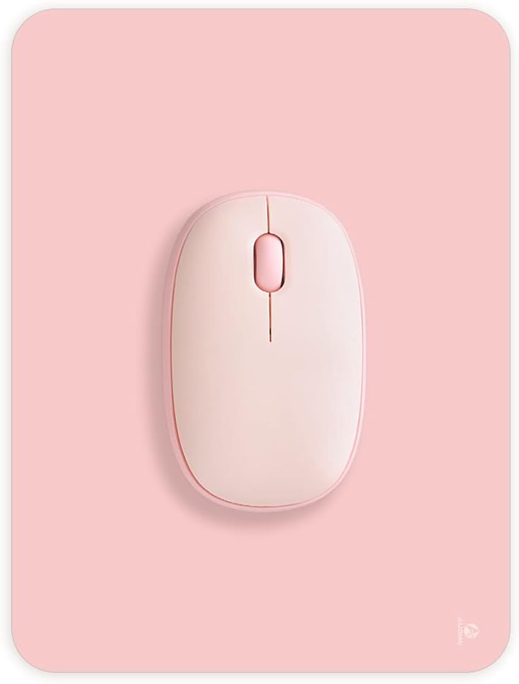 Small Mouse Pad 6 x 8 Inch, Mini Mouse Pad Thick for Laptop Wireless Mouse Home Office Travel, Portable & Washable (Pink)