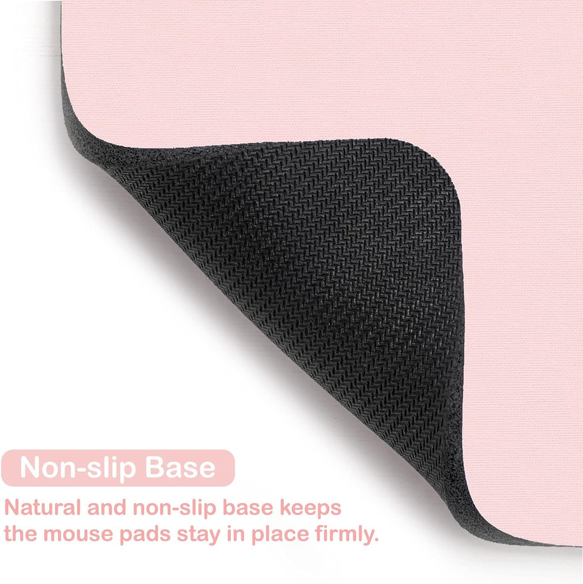 Small Mouse Pad 6 x 8 Inch, Mini Mouse Pad Thick for Laptop Wireless Mouse Home Office Travel, Portable & Washable (Pink)