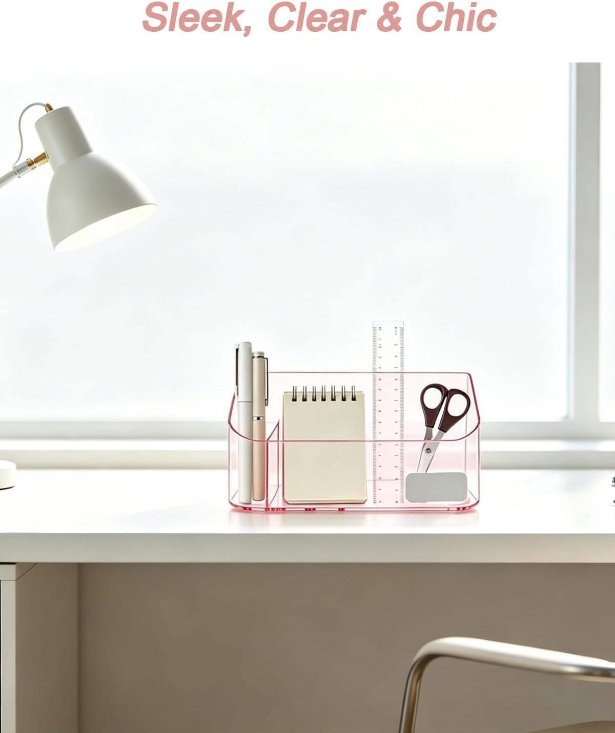 Makeup Tray Holder Organizer Cosmetic Display Case Tabletop Desktop Vanity Countertop Bathroom Wall Cabinet Medicine Storage Box 9 Dividers 2 Removable Women Ladies Girls Gifts Crystal Pink 1 PACK
