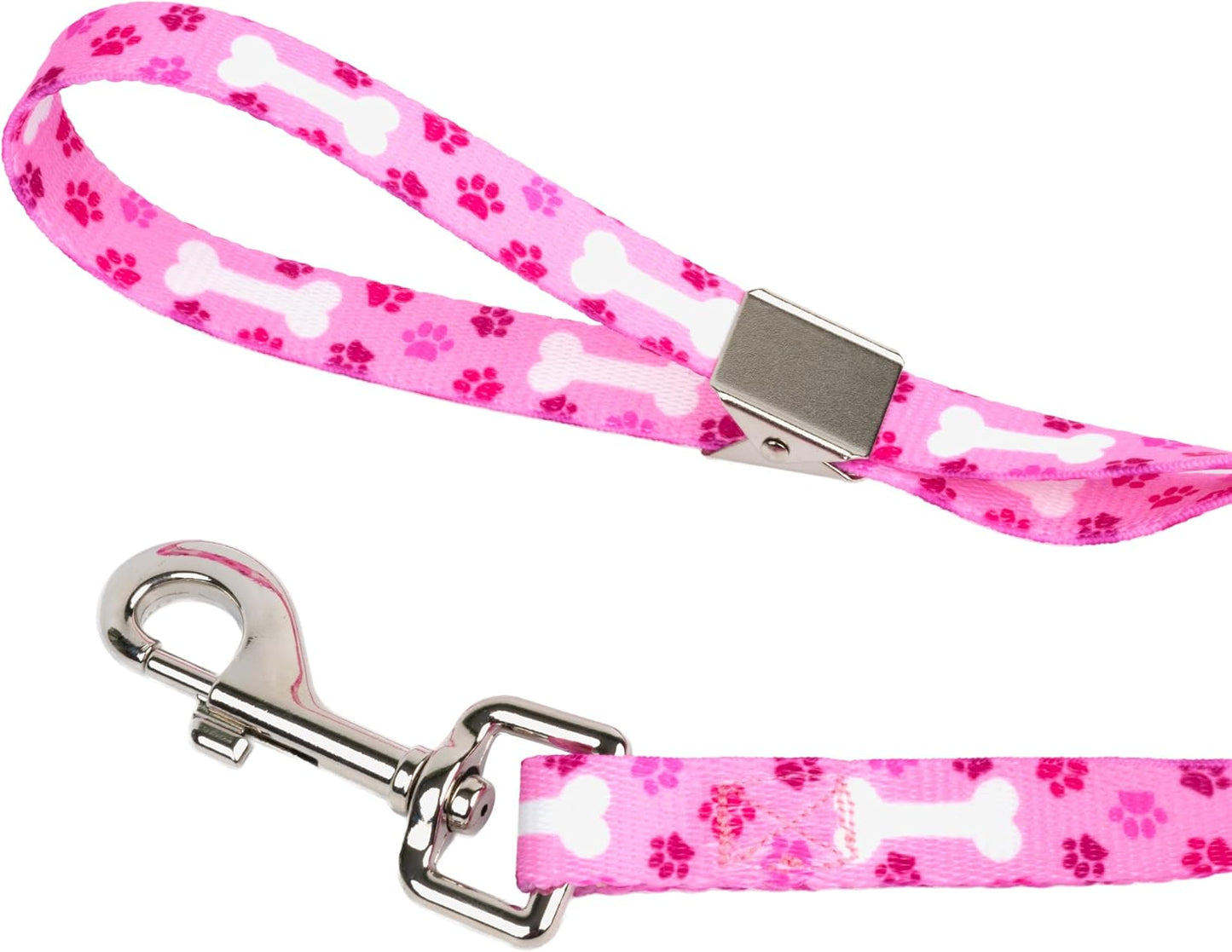 Country Brook Petz - Pink Oh My Dog Spring Loaded Grooming Loop Featuring Unique Designs for Any Style (5/8 Inch Wide, 20 Inch)