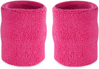 Arm Sweatbands, Absorbent and Breathable Thick Cotton Bands for Working Out, Gymnastics, Basketball, Tennis, and Football, Multiuse 4-inch Wristbands for Costumes and Cosplay