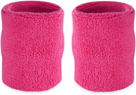 Arm Sweatbands, Absorbent and Breathable Thick Cotton Bands for Working Out, Gymnastics, Basketball, Tennis, and Football, Multiuse 4-inch Wristbands for Costumes and Cosplay