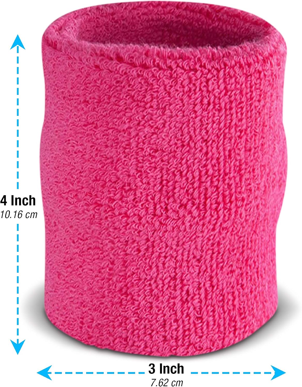 Arm Sweatbands, Absorbent and Breathable Thick Cotton Bands for Working Out, Gymnastics, Basketball, Tennis, and Football, Multiuse 4-inch Wristbands for Costumes and Cosplay