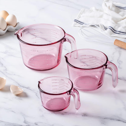 Glass Measuring Cups - Ideal for Cooking and Baking, Purple