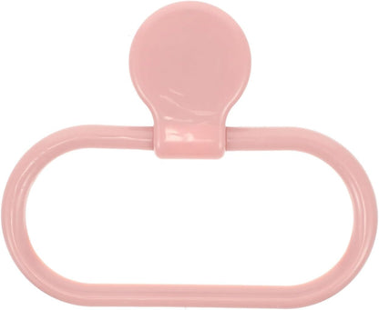 Pink Adhesive Towel Ring, No Drill Hand Towel Holder