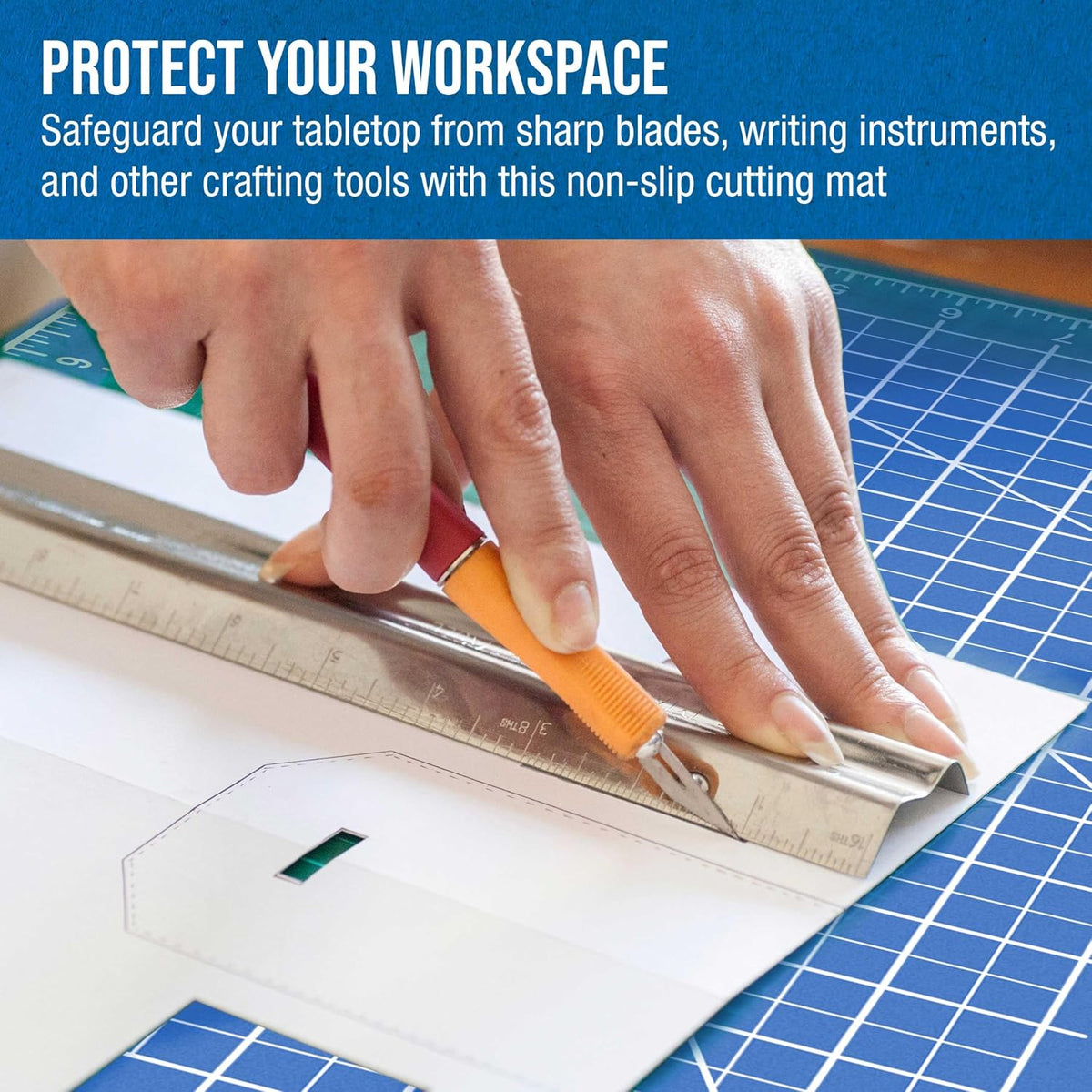 9"x12" Self-Healing Cutting Mat 5-Ply (2 Pack) Pink/Blue