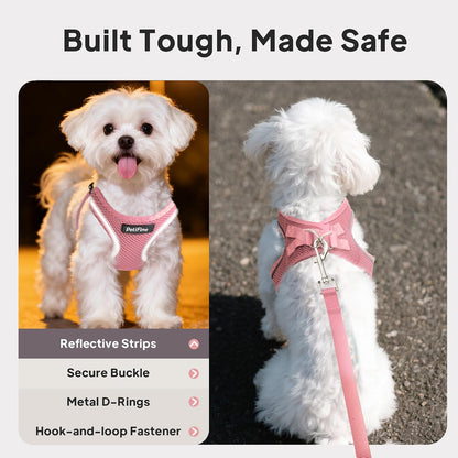 Small Dog Harness and Leash Set Breathable Step-in Puppy Cat Harness,XS