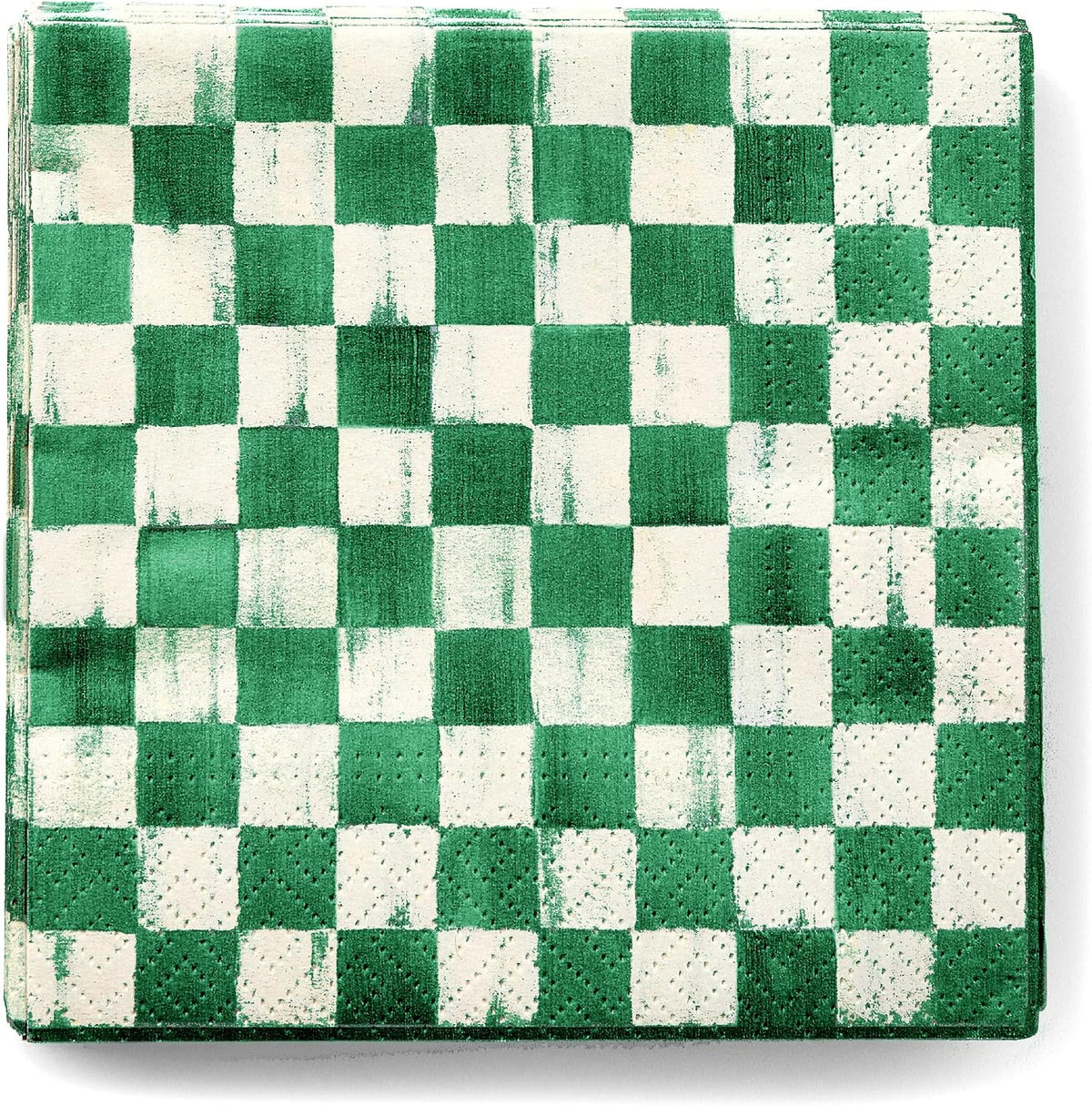 Cocktail Paper Napkin Pack, Pink-and-White Rosy Check