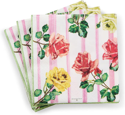 Cocktail Paper Napkin Pack, Pink-and-White Rosy Check