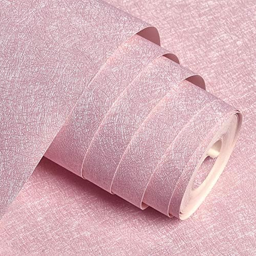 Pink Silk Wallpaper Peel and Stick Removable Textured 15.7"x118"